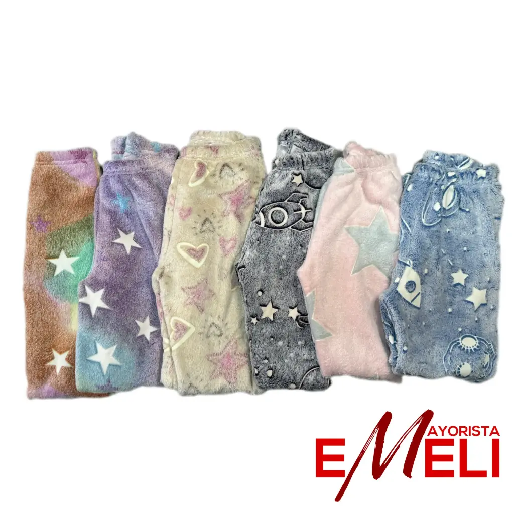 Pantalon polar soft luminoso de niños por unidad
