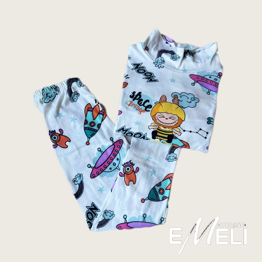 Pijama media polera estampado de nena por unidad