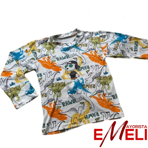 Remera modal estampada de niño por unidad