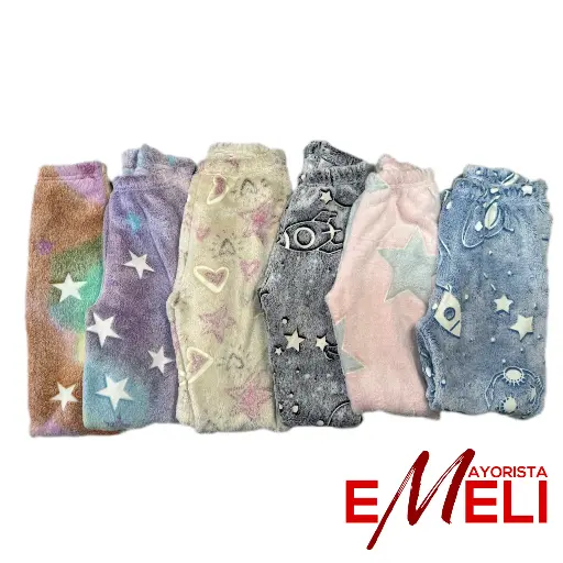 Pantalon polar soft luminoso de niños por unidad