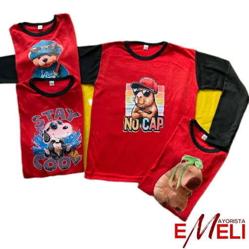 Camiseta estampada de niño por unidad