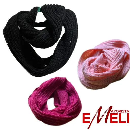 Cuello infinito tejido por unidad